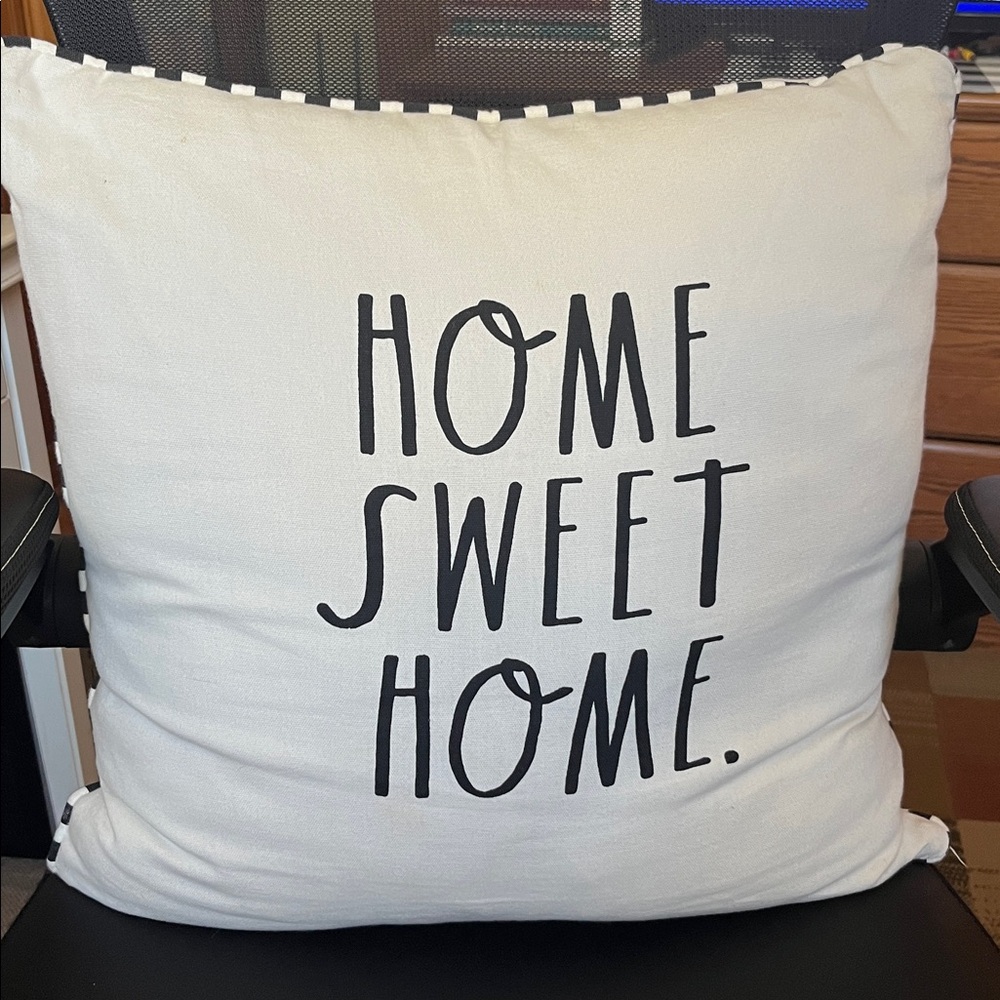 Rae Dunn White and Black Pillow